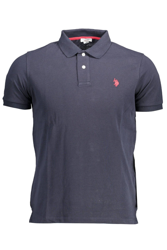 Chic Short-Sleeved Blue Polo Shirt