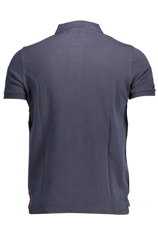 Chic Short-Sleeved Blue Polo Shirt