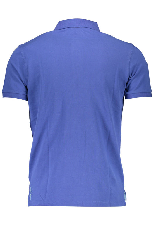 Classic Blue Cotton Polo Shirt