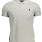 Chic Gray Short-Sleeved Polo Shirt
