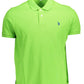 Classic Green Cotton Polo Shirt with Embroidery