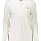 Elegant Long-Sleeved White Polo Shirt