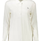 Elegant Long-Sleeved White Polo Shirt