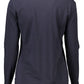 Chic Blue Long-Sleeved Polo Shirt