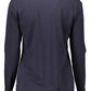 Elegant Long-Sleeved Blue Polo for Women