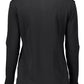 Chic Black Long-Sleeve Polo with Embroidery