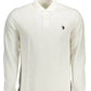 Elegant Long-Sleeved White Polo Shirt