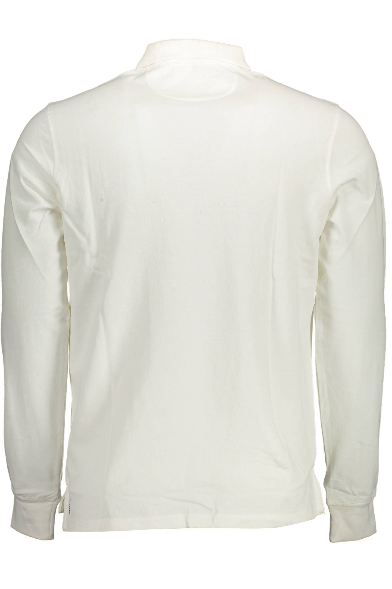 Elegant Long-Sleeved White Polo Shirt