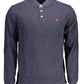 Elegant Long-Sleeve Polo with Contrasting Elbow Patches