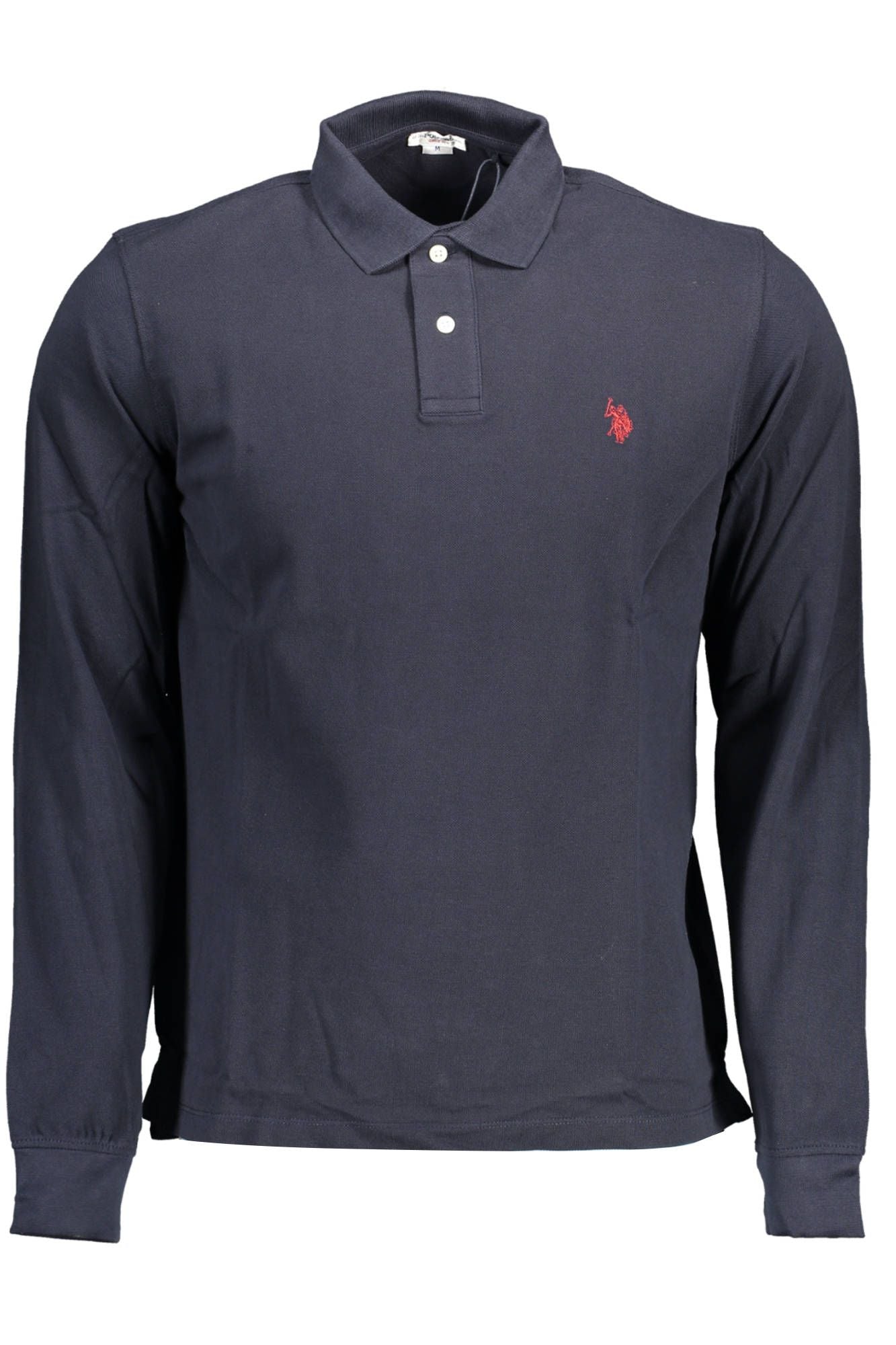 Classic Long-Sleeve Blue Polo Shirt