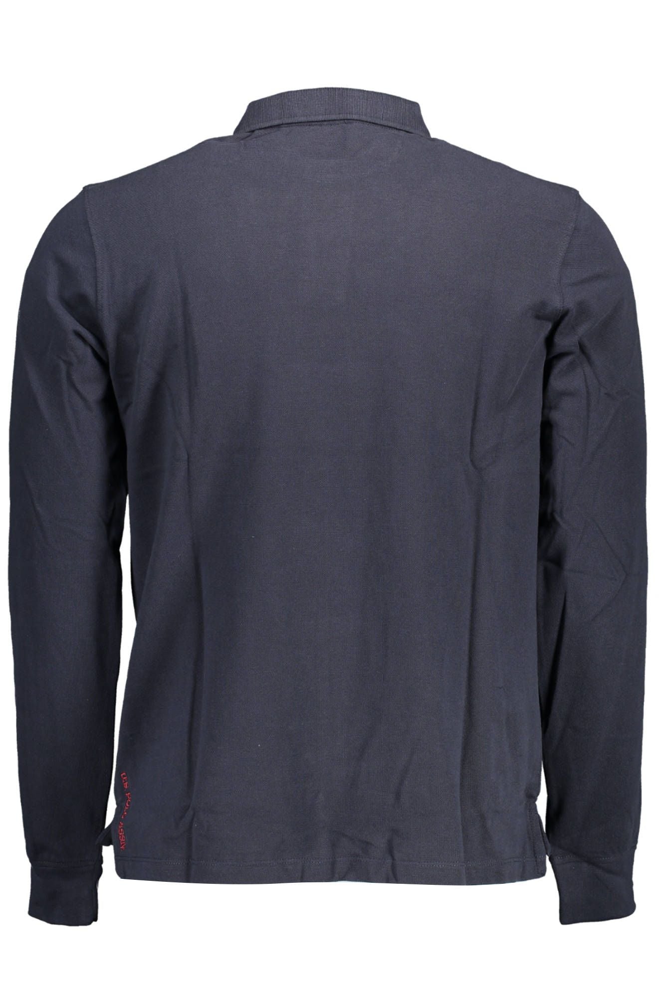 Classic Long-Sleeve Blue Polo Shirt