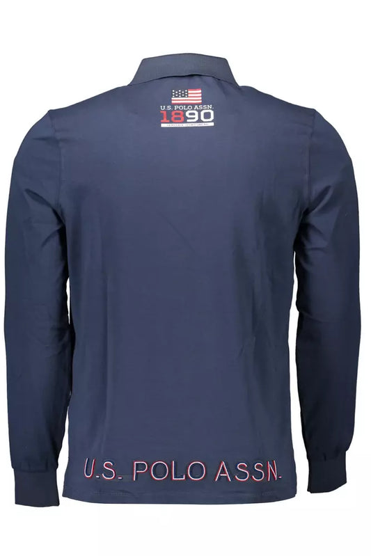 Elegant Long-Sleeve Polo with Contrast Details