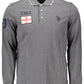 Elegant Gray Long-Sleeved Polo for Men