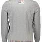 Chic Gray Long-Sleeved Polo with Contrasting Accents