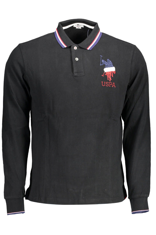 Elegant Long-Sleeved Polo with Contrast Details