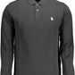 Classic Black Long-Sleeve Polo Elegance