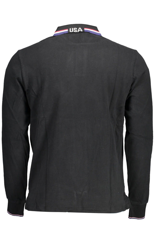 Elegant Long-Sleeved Polo with Contrast Details
