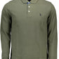 Green Elbow Patch Polo with Contrasting Details