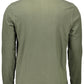 Elegant Long-Sleeved Green Polo Shirt