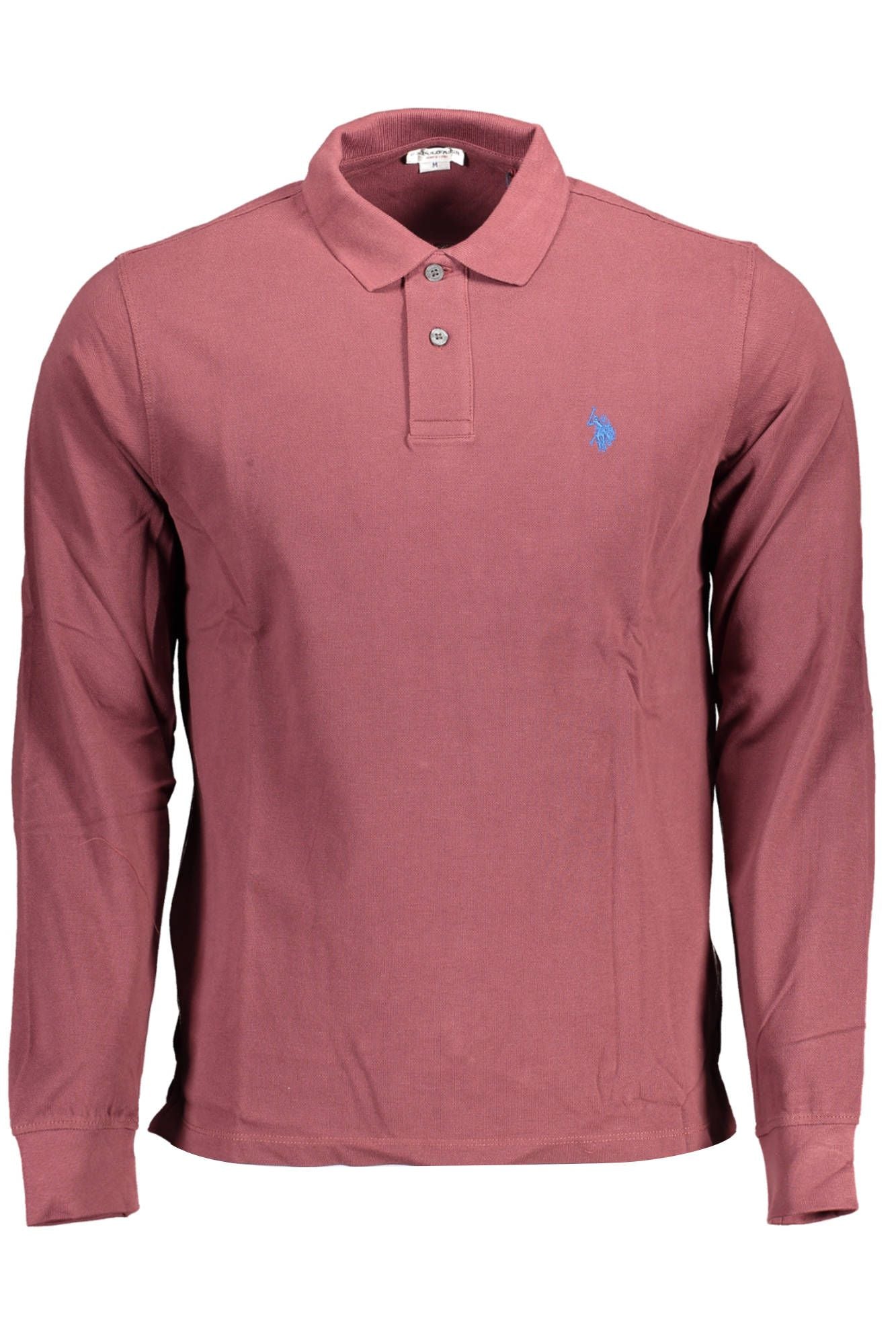 Elegant Long-Sleeve Purple Polo Shirt