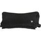 Elegant Wool-Cashmere Blend Black Scarf