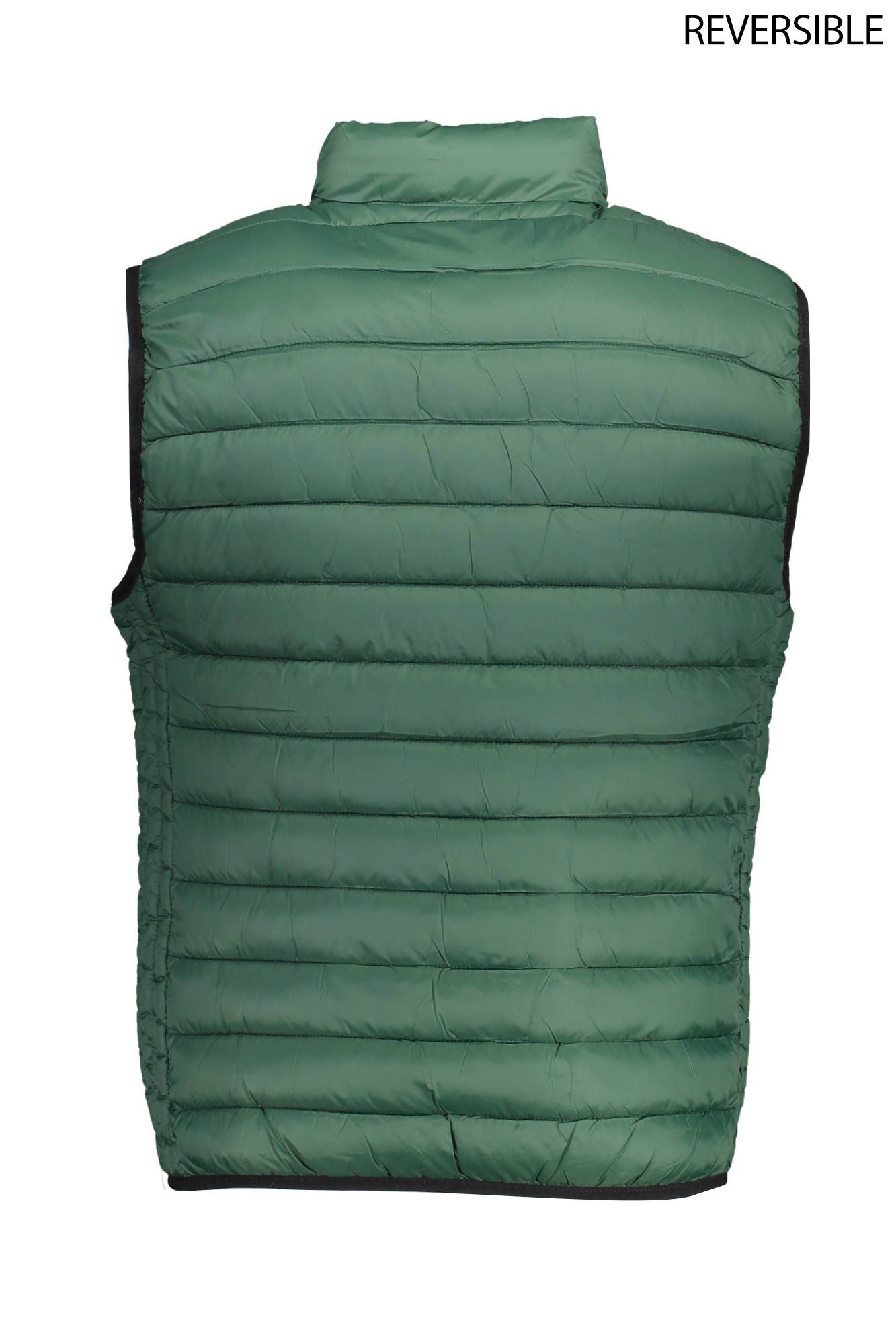 Reversible Sleeveless Puffer Jacket - Green & Blue