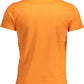 Vibrant Orange Embroidered Crew Neck Tee