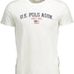 Crisp White Cotton Crew Neck Tee with Logo