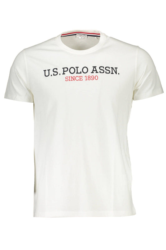 Classic White Embroidered Crew Neck Tee