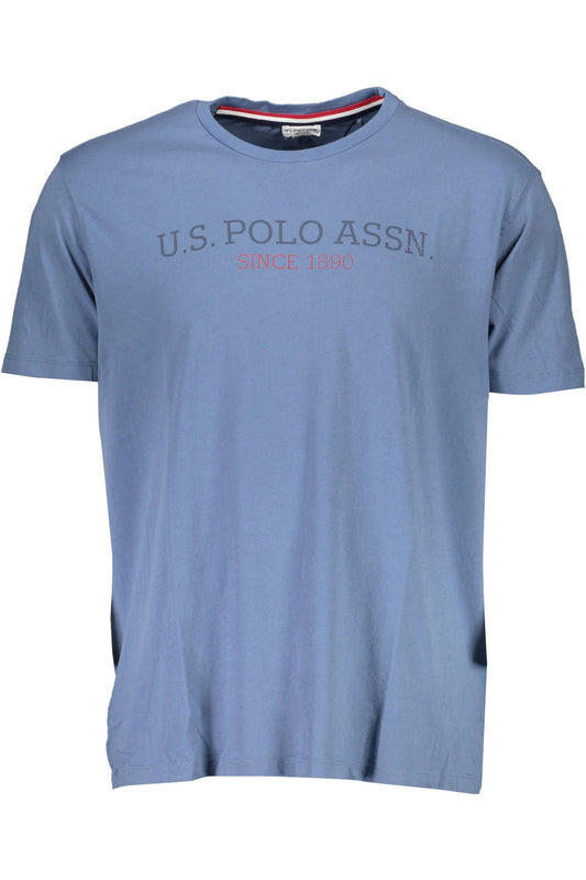 Crew Neck Cotton Tee with Logo Print