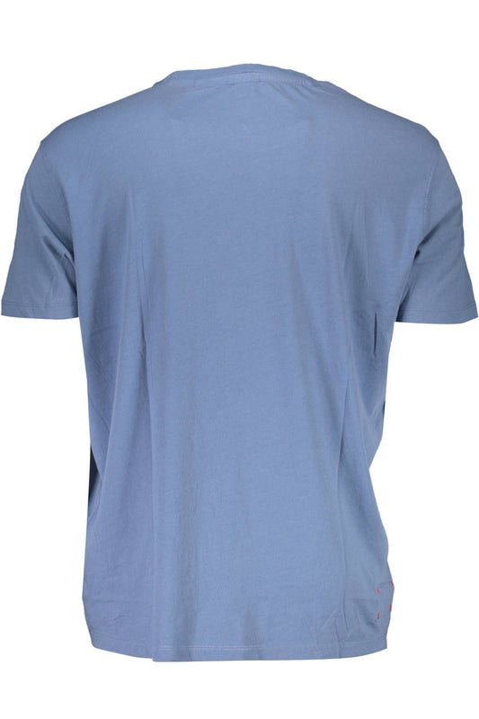Crew Neck Cotton Tee with Logo Print