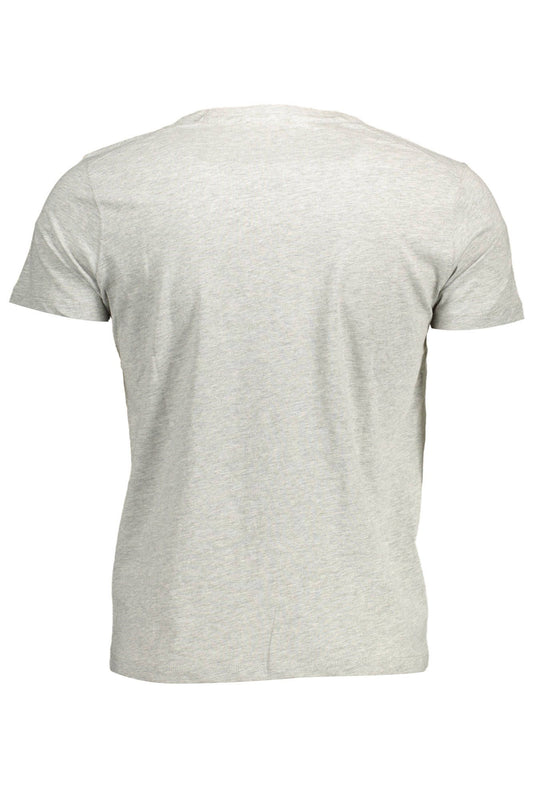 Essential Gray Embroidered Logo Tee