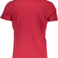 Elegant Red Crew Neck Cotton Tee