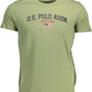 Classic Crew Neck Logo Tee in Green
