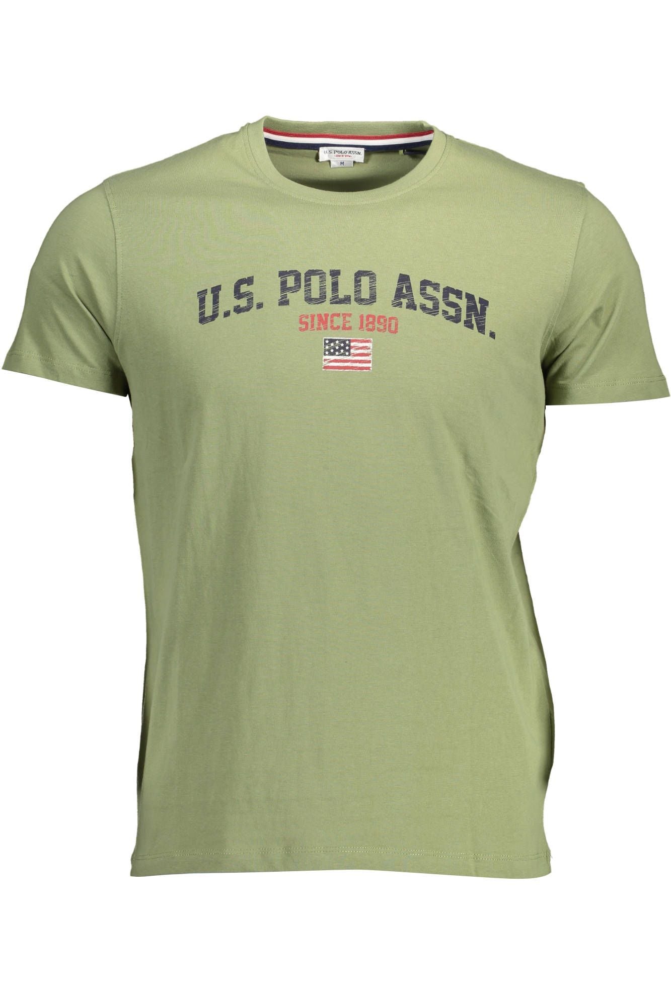 Classic Crew Neck Logo Tee in Green