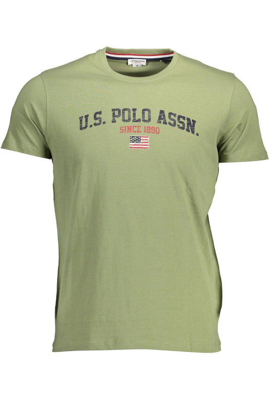 Classic Crew Neck Logo Tee in Green