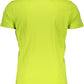 Sleek Green Crew Neck Embroidered Tee
