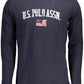 Chic Blue Printed Cotton Tee for Men