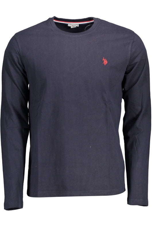 Chic Blue Embroidered Logo Tee
