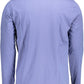 Chic Blue Embroidered Logo Tee For Men