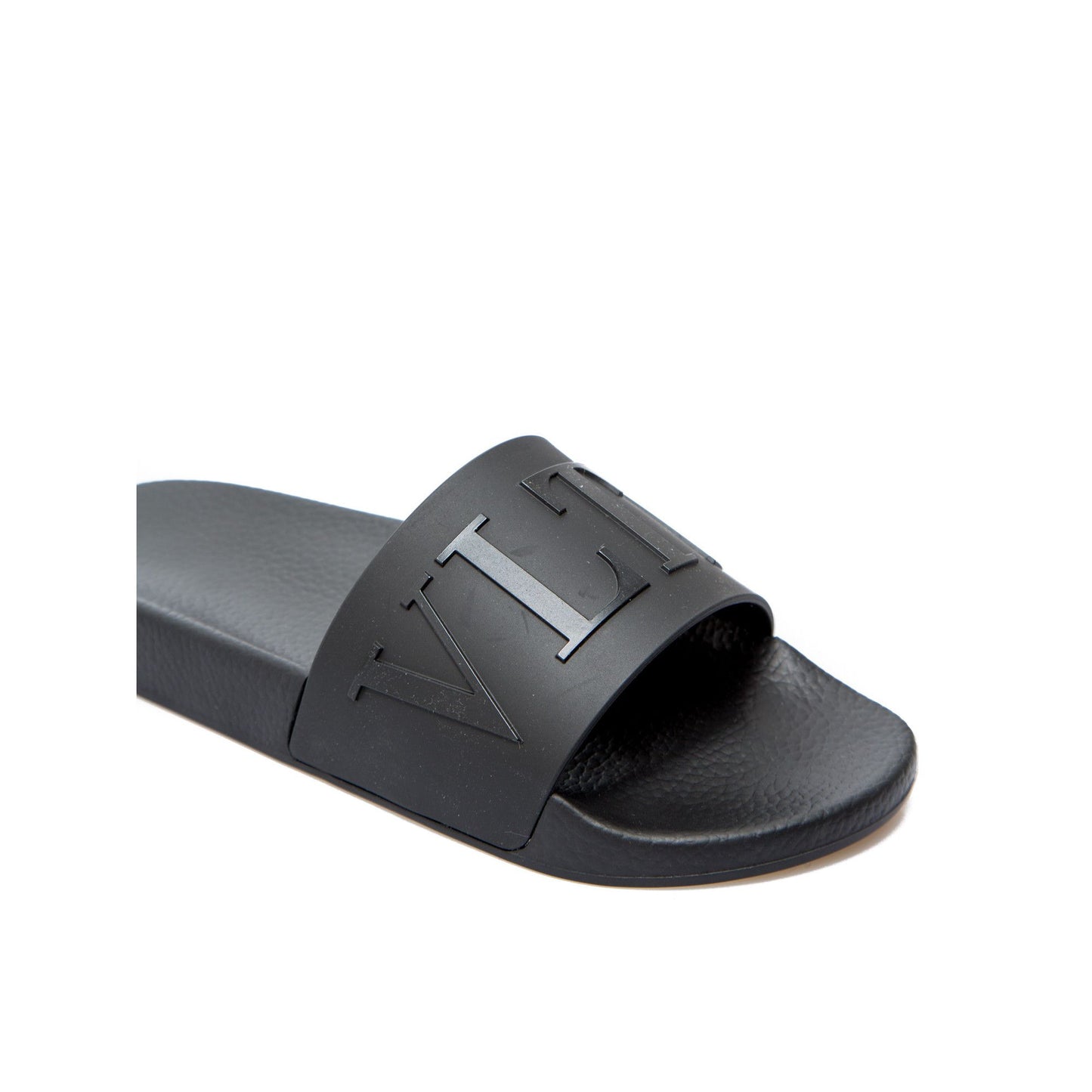 Chic Black Logo Slide Sandals