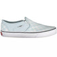 Chic Light Blue Sporty Sneakers with Logo Accent