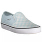 Chic Light Blue Sporty Sneakers with Logo Accent