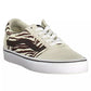 Beige Lace-Up Sneaker with Contrasting Detail