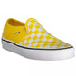 Vibrant Yellow Elastic Sports Sneakers