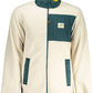 Beige Fleece Zip Sweatshirt with Contrast Details