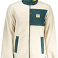 Beige Contrast Zip Fleece Sweatshirt