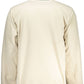 Beige Fleece Zip Sweatshirt with Contrast Details
