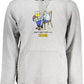 Sleek Gray Hooded Sweatshirt with Central Pocket