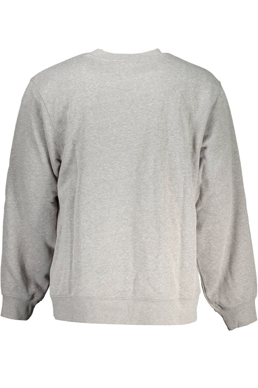 Exclusive Gray Embroidered Fleece Sweatshirt